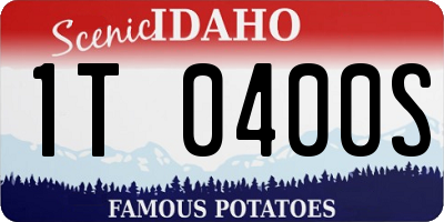 ID license plate 1T0400S
