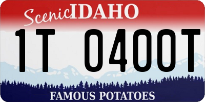 ID license plate 1T0400T