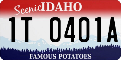 ID license plate 1T0401A