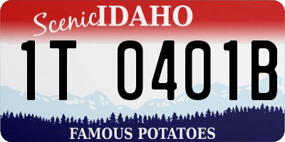 ID license plate 1T0401B