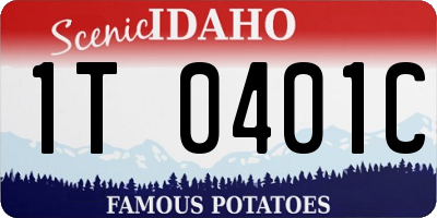 ID license plate 1T0401C