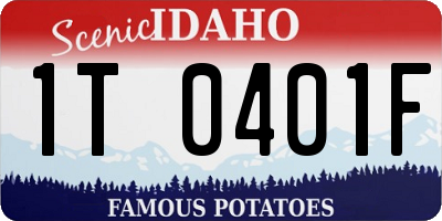 ID license plate 1T0401F