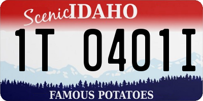 ID license plate 1T0401I