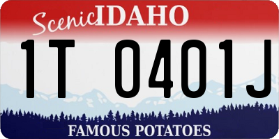 ID license plate 1T0401J