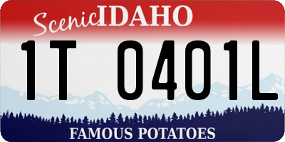 ID license plate 1T0401L