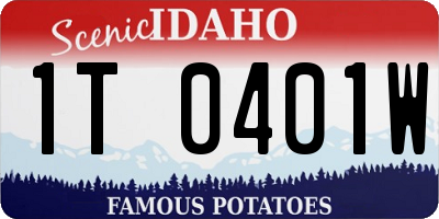 ID license plate 1T0401W