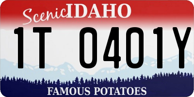 ID license plate 1T0401Y