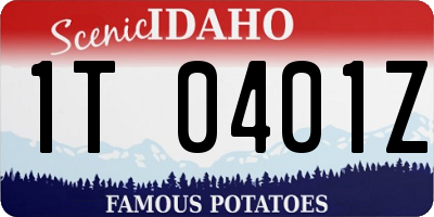 ID license plate 1T0401Z