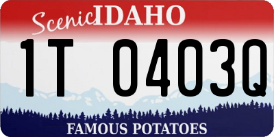 ID license plate 1T0403Q