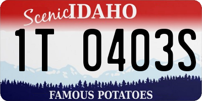 ID license plate 1T0403S