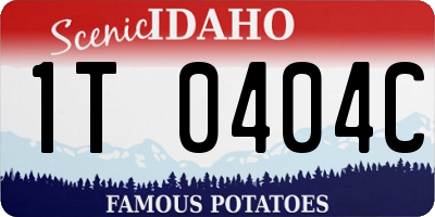 ID license plate 1T0404C