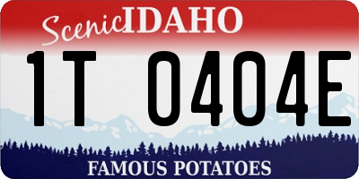 ID license plate 1T0404E