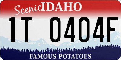 ID license plate 1T0404F