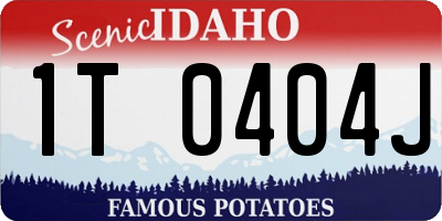 ID license plate 1T0404J