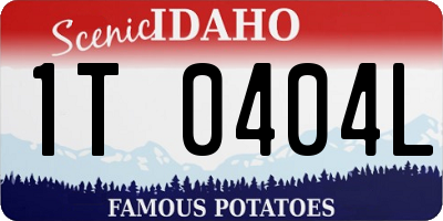 ID license plate 1T0404L