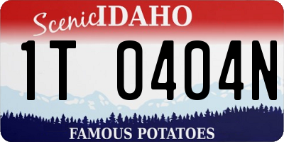 ID license plate 1T0404N