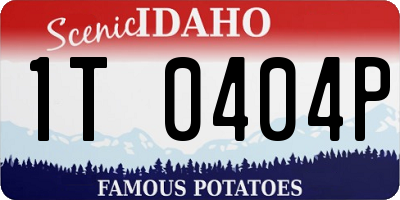 ID license plate 1T0404P