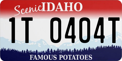 ID license plate 1T0404T