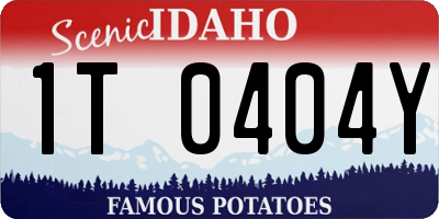 ID license plate 1T0404Y