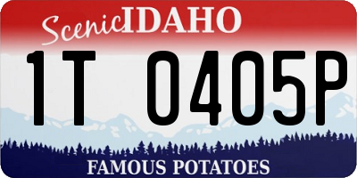 ID license plate 1T0405P