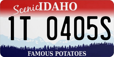 ID license plate 1T0405S