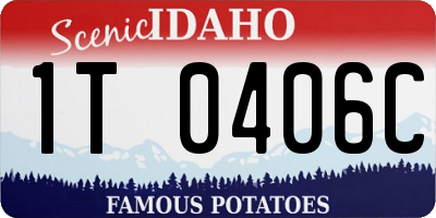 ID license plate 1T0406C
