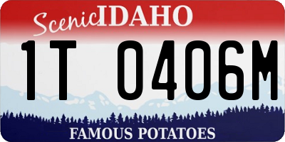 ID license plate 1T0406M