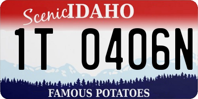 ID license plate 1T0406N