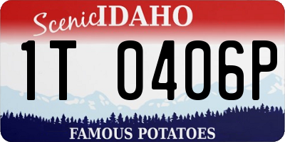 ID license plate 1T0406P