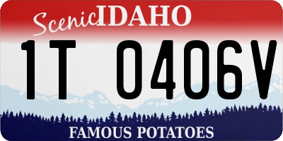 ID license plate 1T0406V