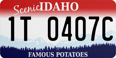 ID license plate 1T0407C
