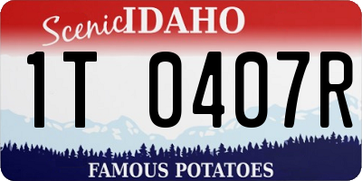 ID license plate 1T0407R