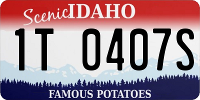 ID license plate 1T0407S
