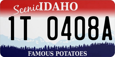 ID license plate 1T0408A