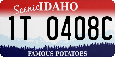 ID license plate 1T0408C