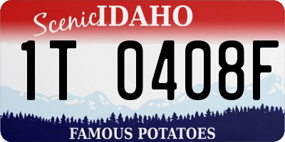 ID license plate 1T0408F