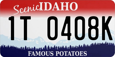 ID license plate 1T0408K