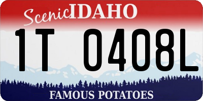 ID license plate 1T0408L