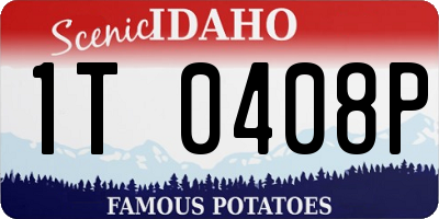 ID license plate 1T0408P