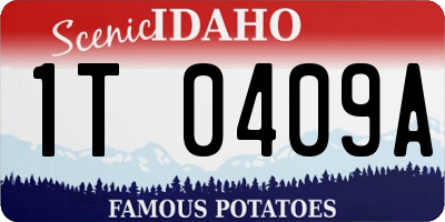 ID license plate 1T0409A
