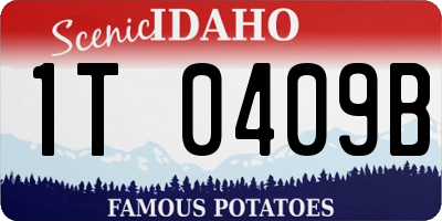 ID license plate 1T0409B