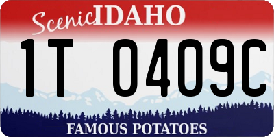 ID license plate 1T0409C
