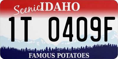 ID license plate 1T0409F