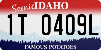 ID license plate 1T0409L