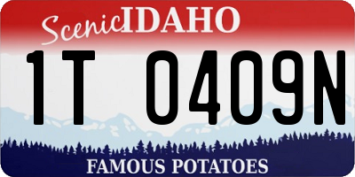ID license plate 1T0409N