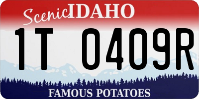 ID license plate 1T0409R
