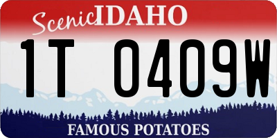ID license plate 1T0409W