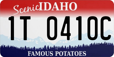 ID license plate 1T0410C