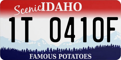 ID license plate 1T0410F