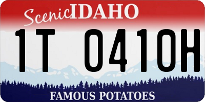 ID license plate 1T0410H